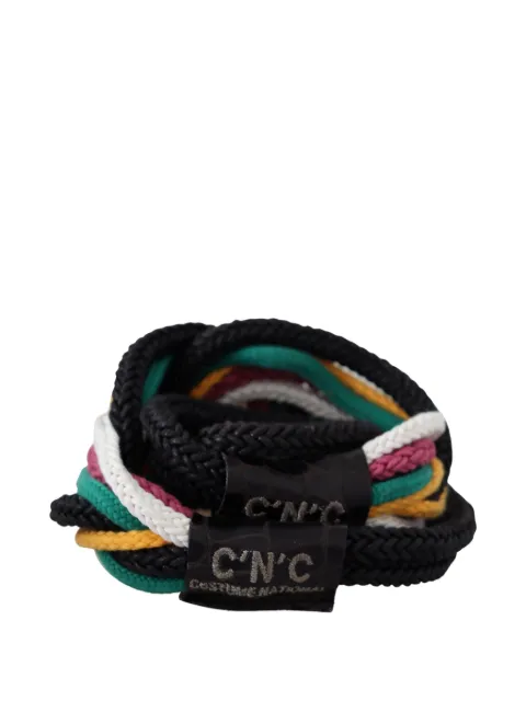 Costume National braided-rope leather-patch belt