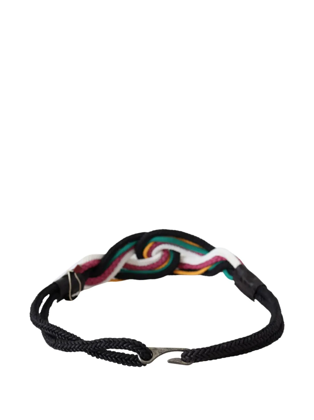 Costume National Riem met gevlochten touw en leren patch Zwart