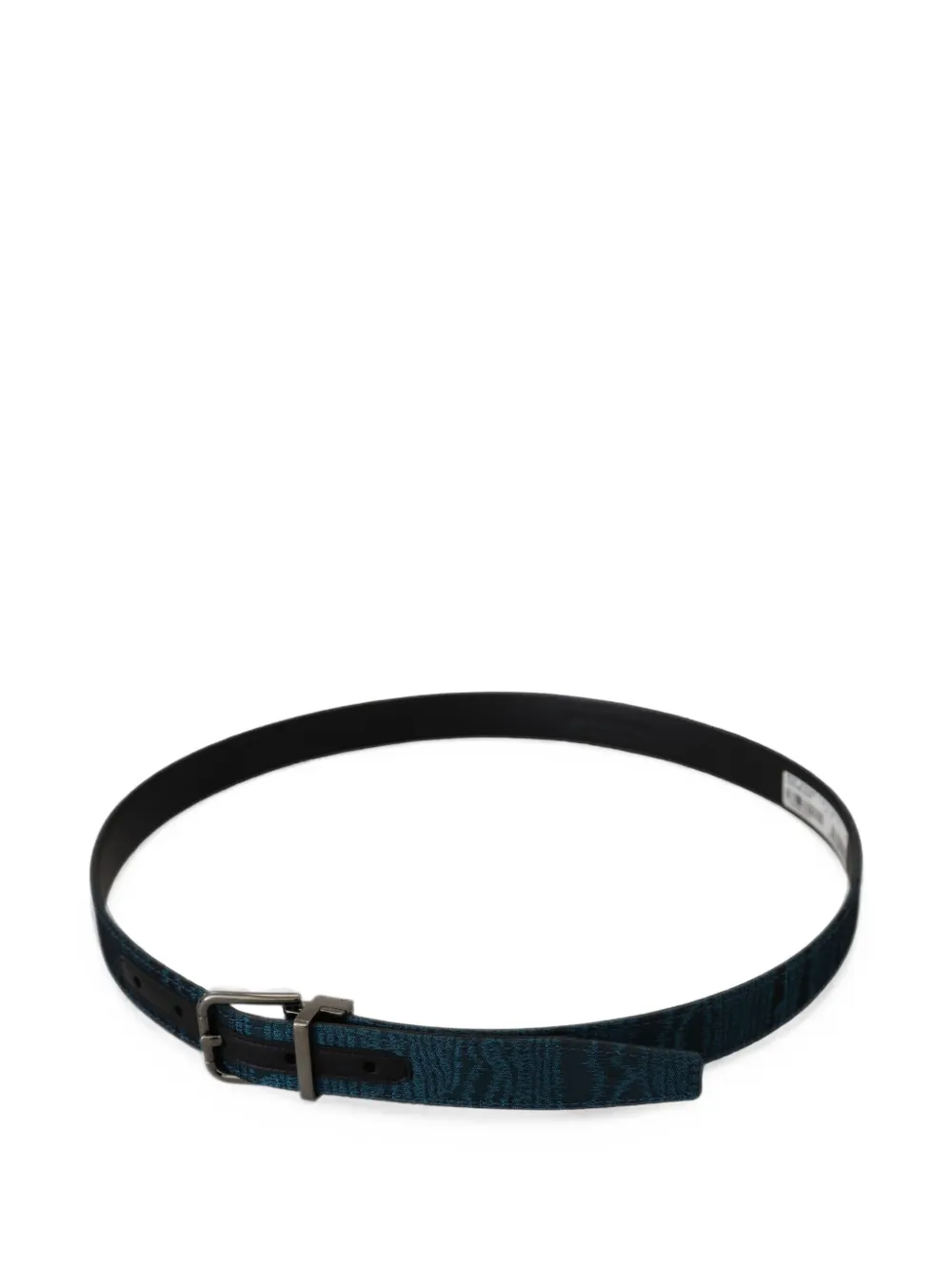 Dolce & Gabbana Moiré riem met jacquard Blauw