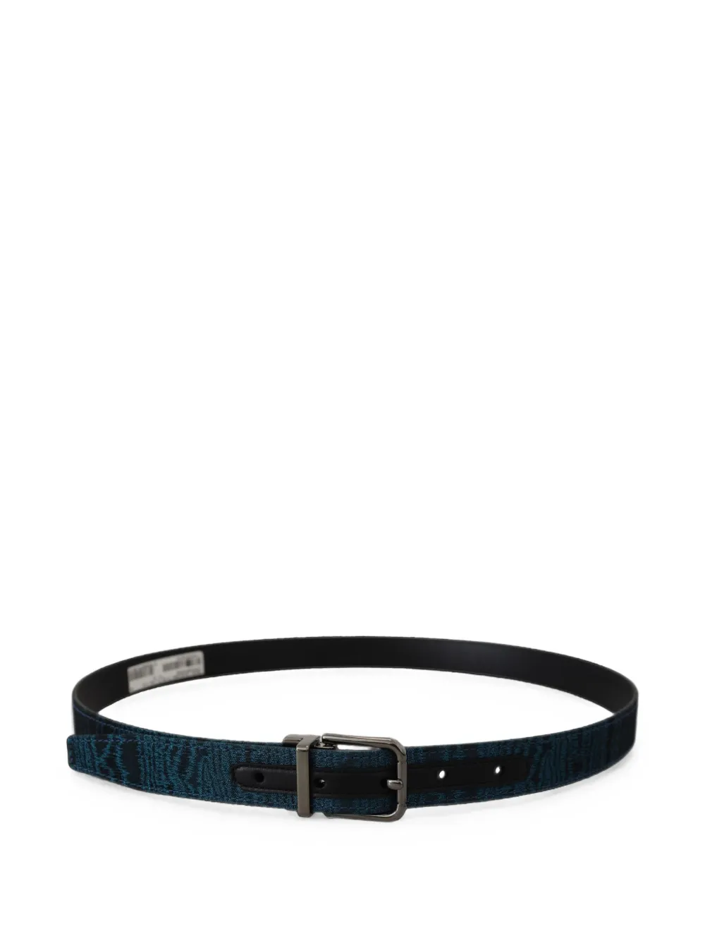Dolce & Gabbana Moiré riem met jacquard Blauw