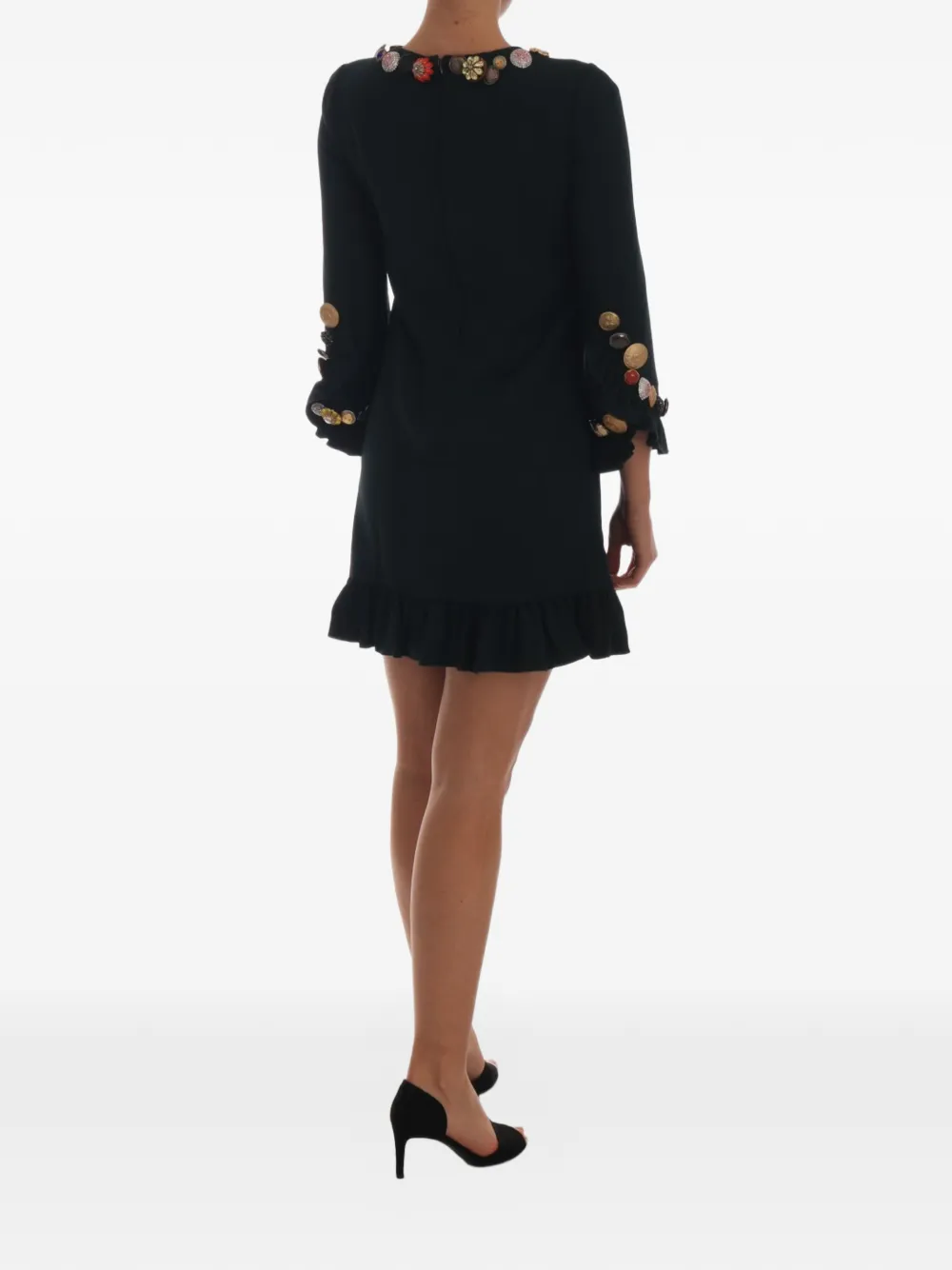 Dolce & Gabbana mini-jurk verfraaid met ruches Groen
