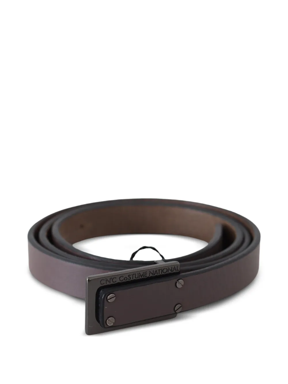 Costume National CNC riem met logogesp Bruin