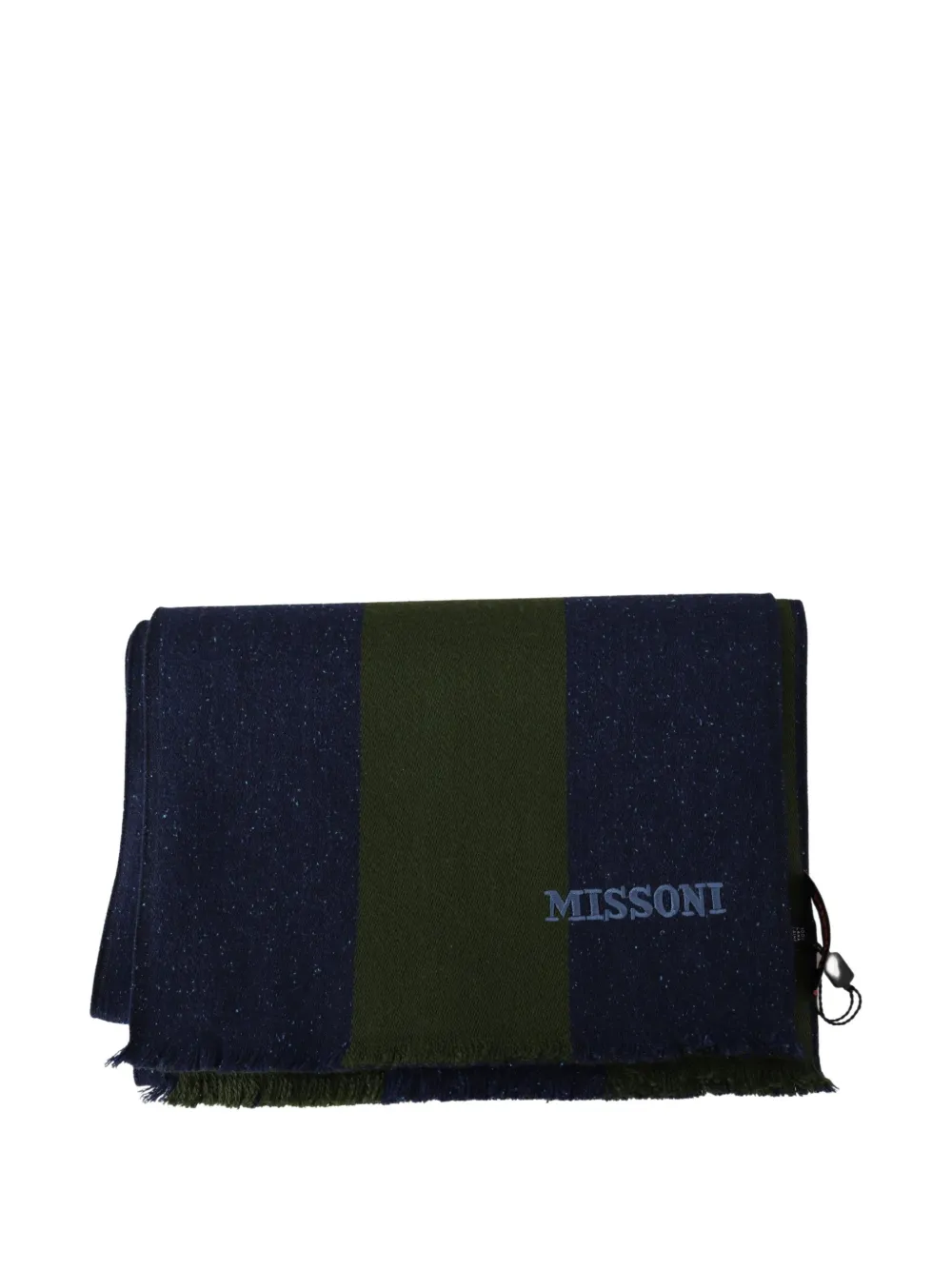 Missoni Sjaal met geborduurd logo Blauw