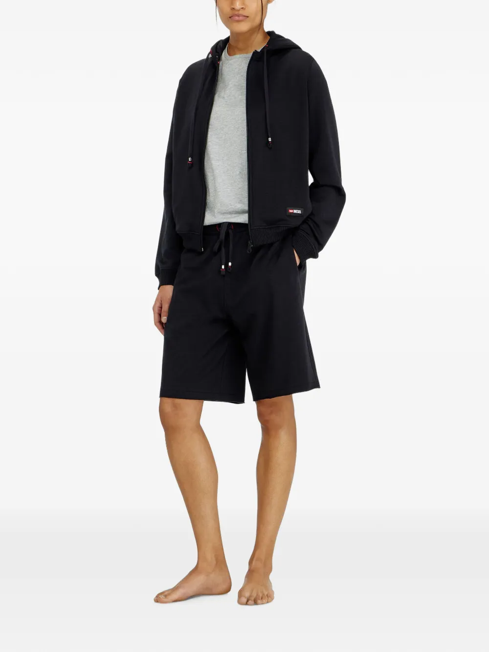 Diesel Harriet D-Core hoodie met rits Zwart