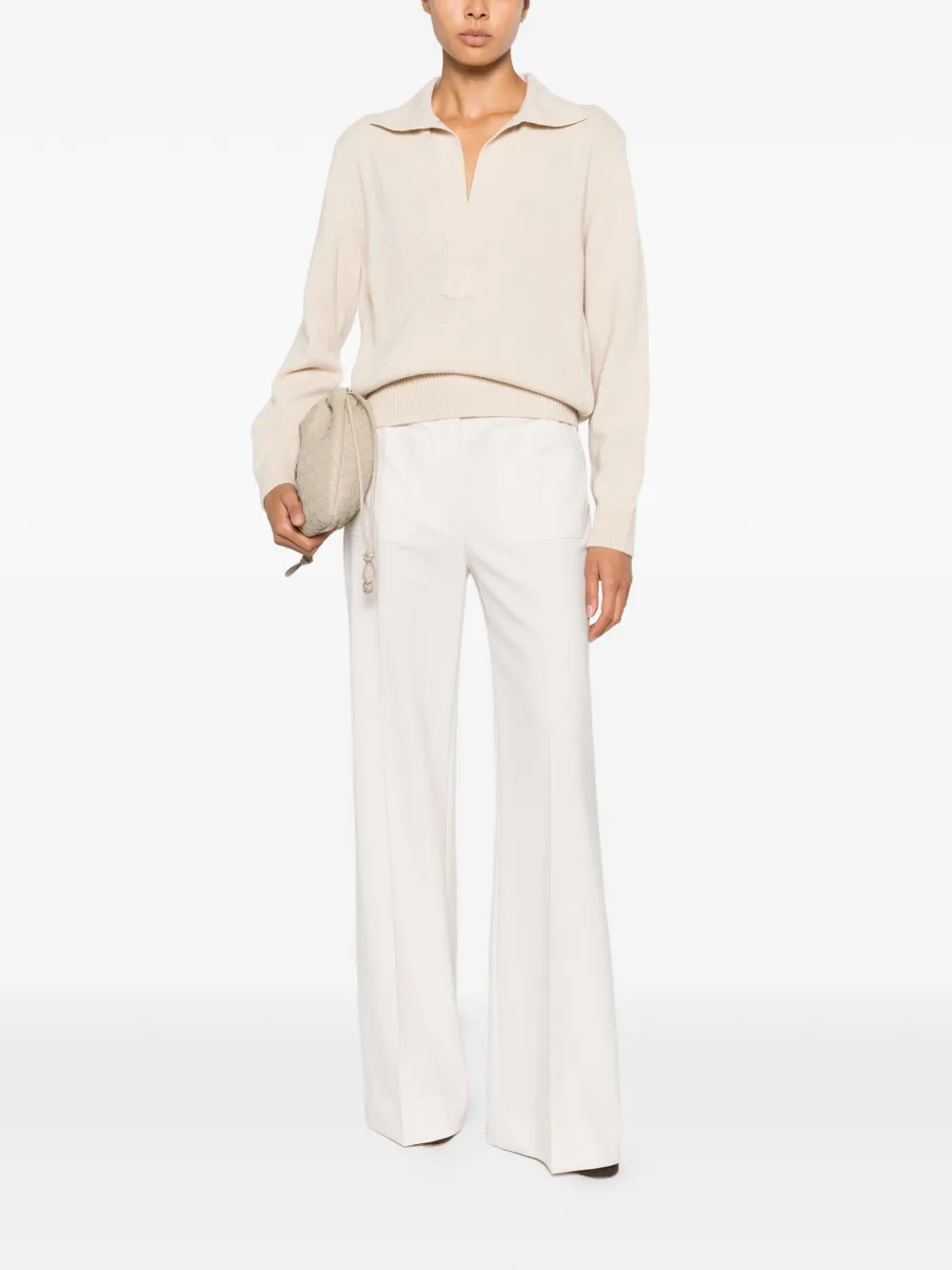 Victoria Beckham Trui met V-hals Beige
