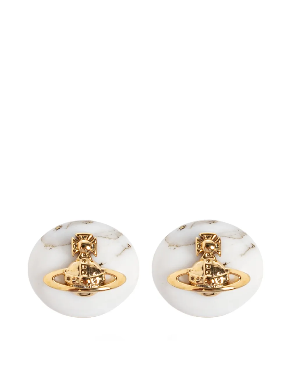 Vivienne Westwood Maude Orb marble-effect earrings - Gold