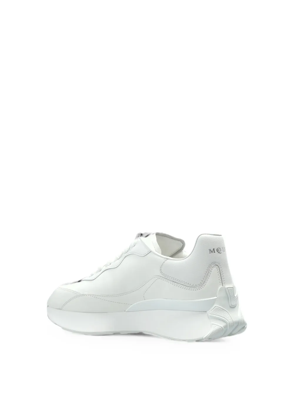 Alexander McQueen logo-embossed leather sneakers Wit