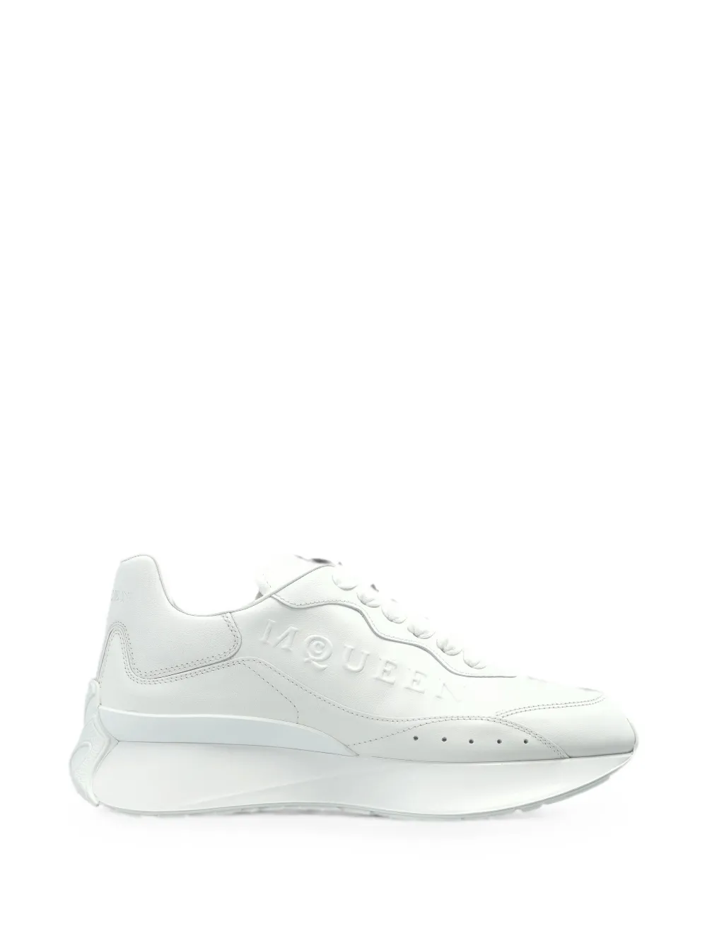 Alexander McQueen logo-embossed leather sneakers - White