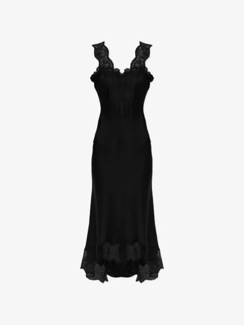 Alexander McQueen vestido midi con detalle de encaje