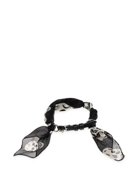 Alexander McQueen skull-print silk-wrapped bracelets