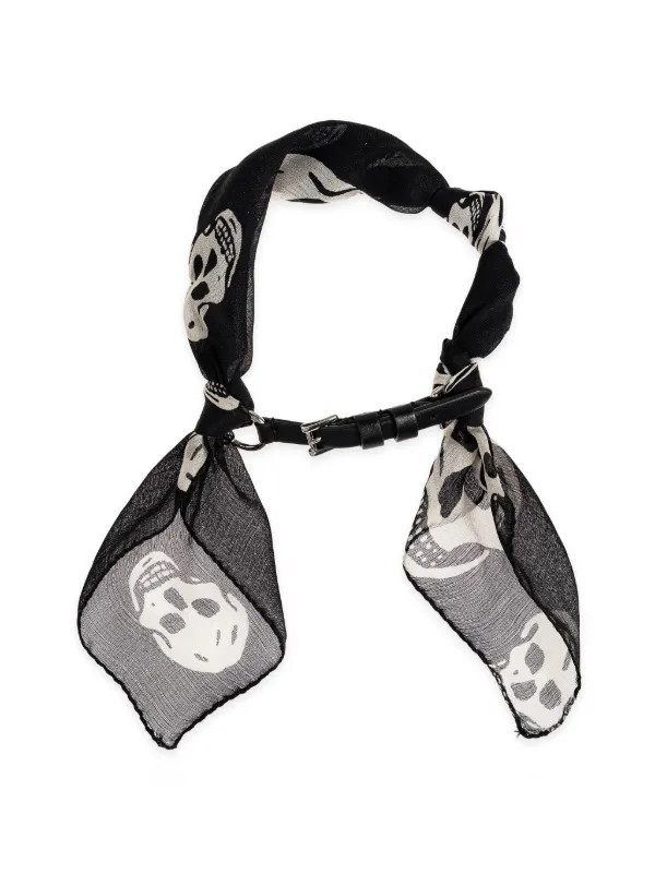 Alexander McQueen Skull Scarf Double Wrap Bracelet | Black | FARFETCH