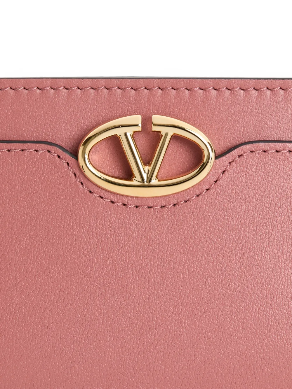 Valentino Garavani Pasjeshouder The Bold Edition in kalfsleer Roze