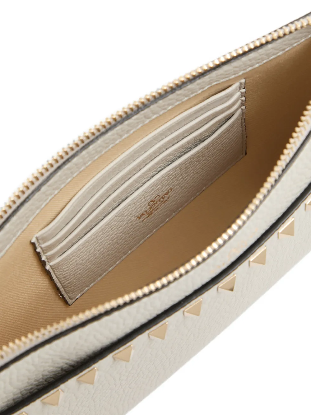 Valentino Garavani Rockstud buidel van korrelig leer Grijs