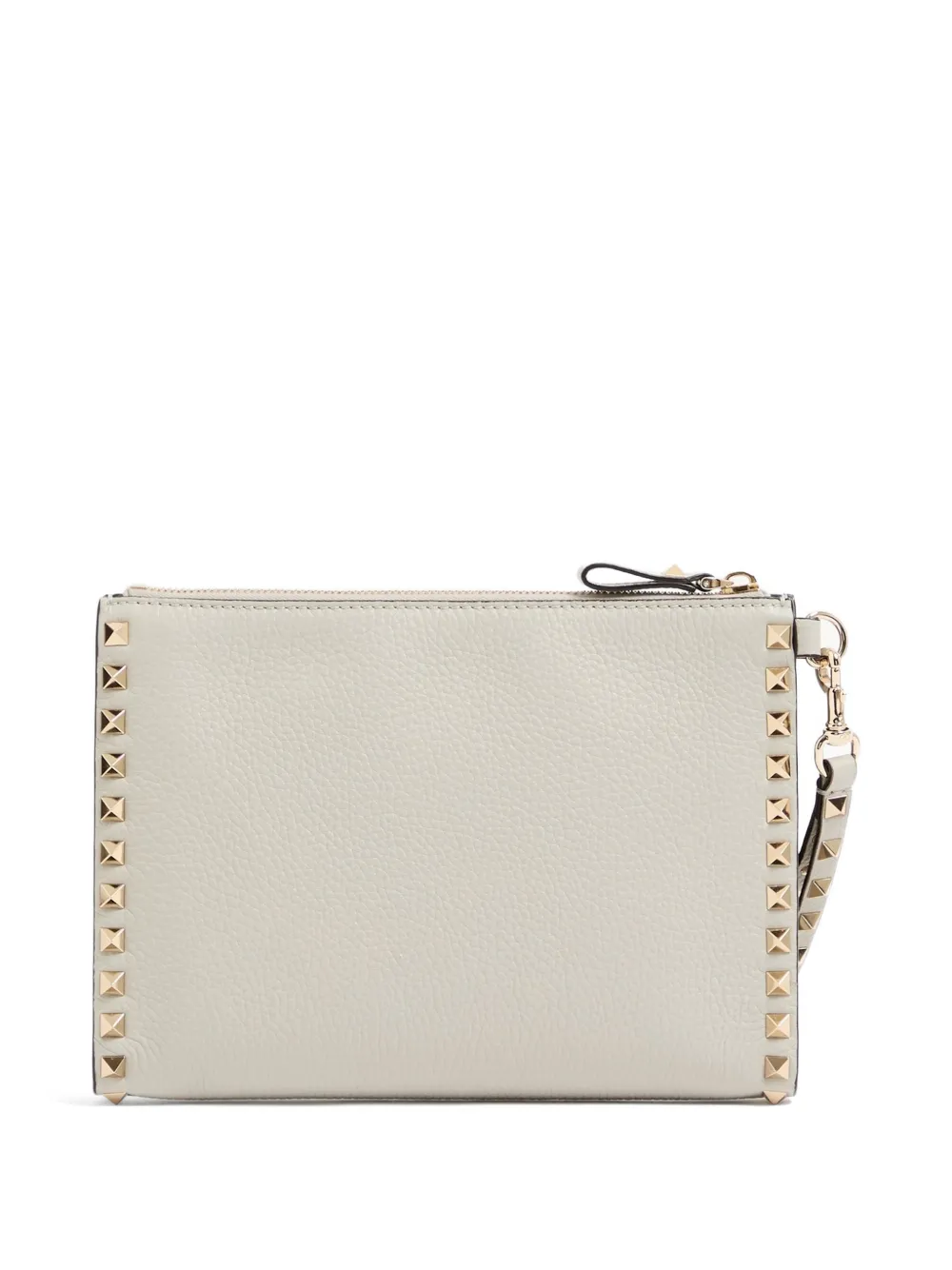 Valentino Garavani Rockstud buidel van korrelig leer Grijs