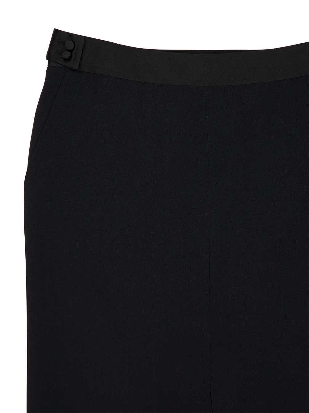 TOM FORD Midi-kokerrok met satijnen afwerking Zwart