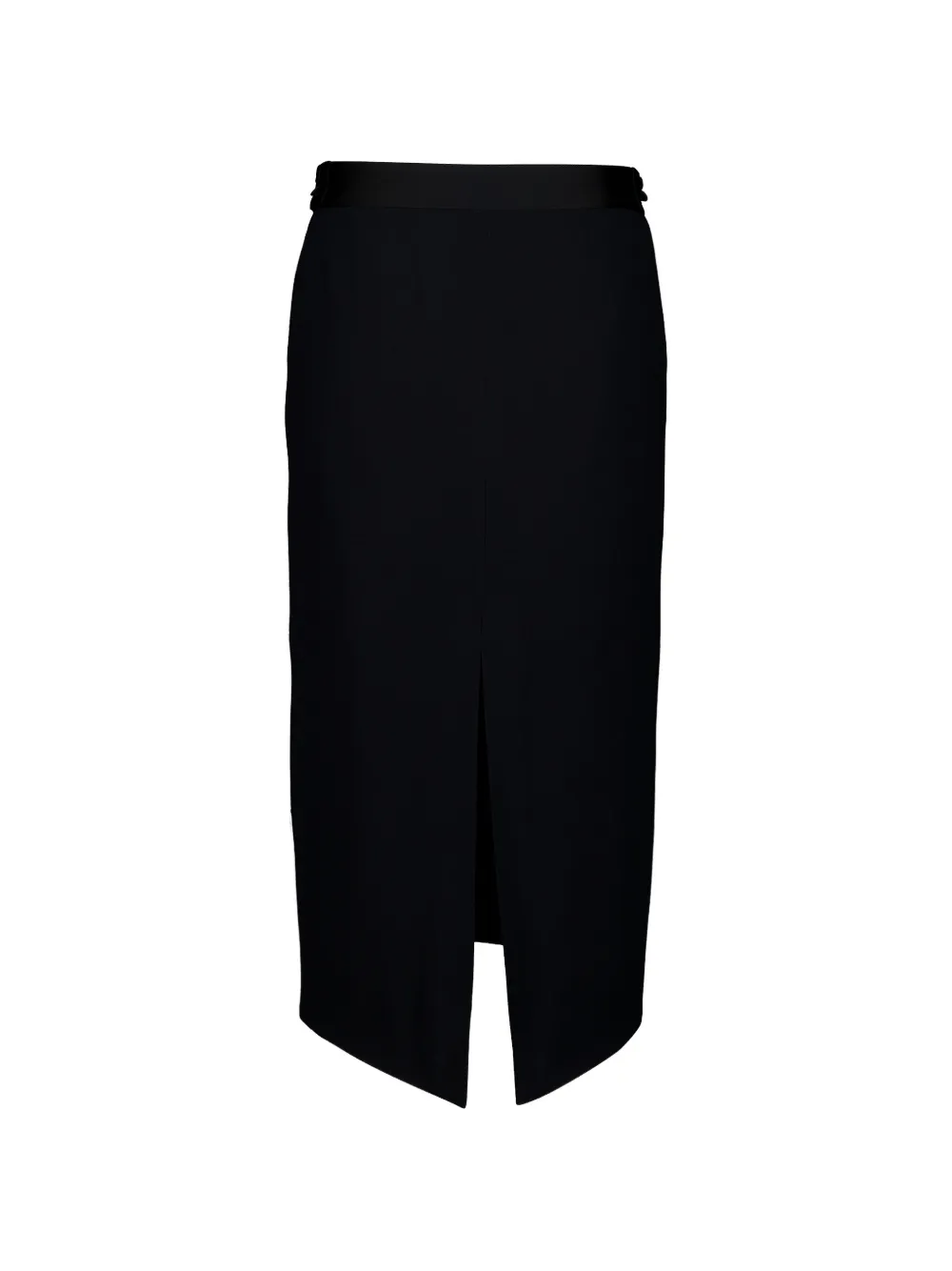 TOM FORD satin-trim pencil midi skirt - Nero