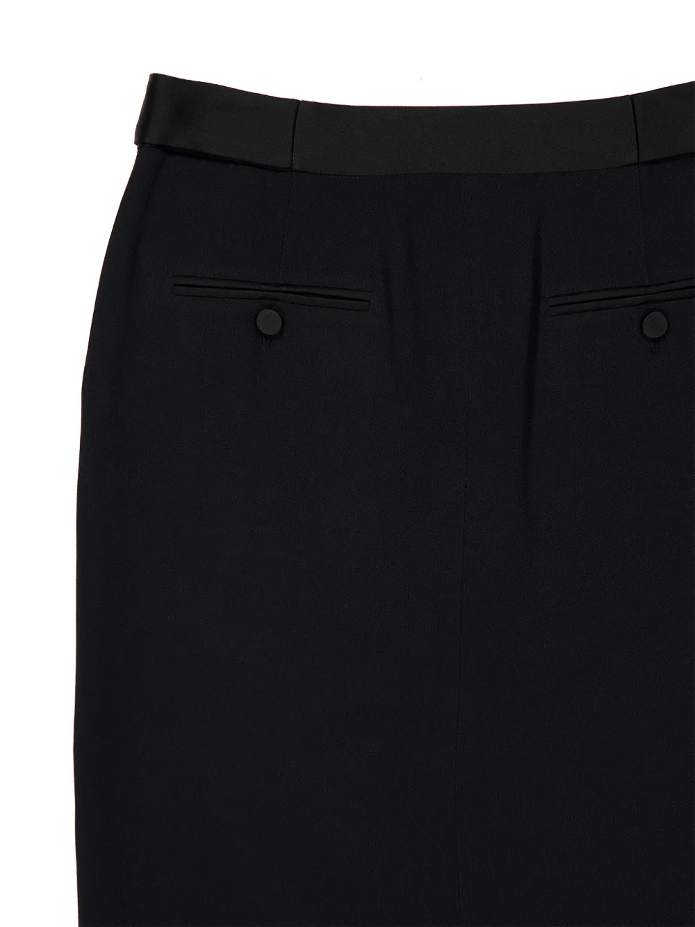 TOM FORD Midi-kokerrok met satijnen afwerking Zwart