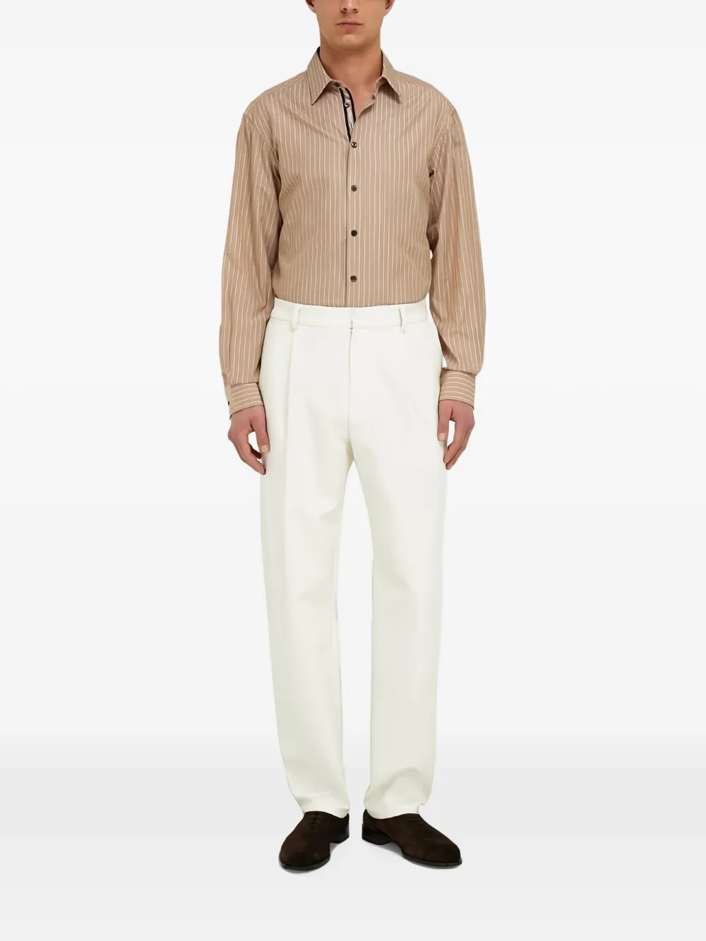 Ferragamo Straight plooibroek Beige