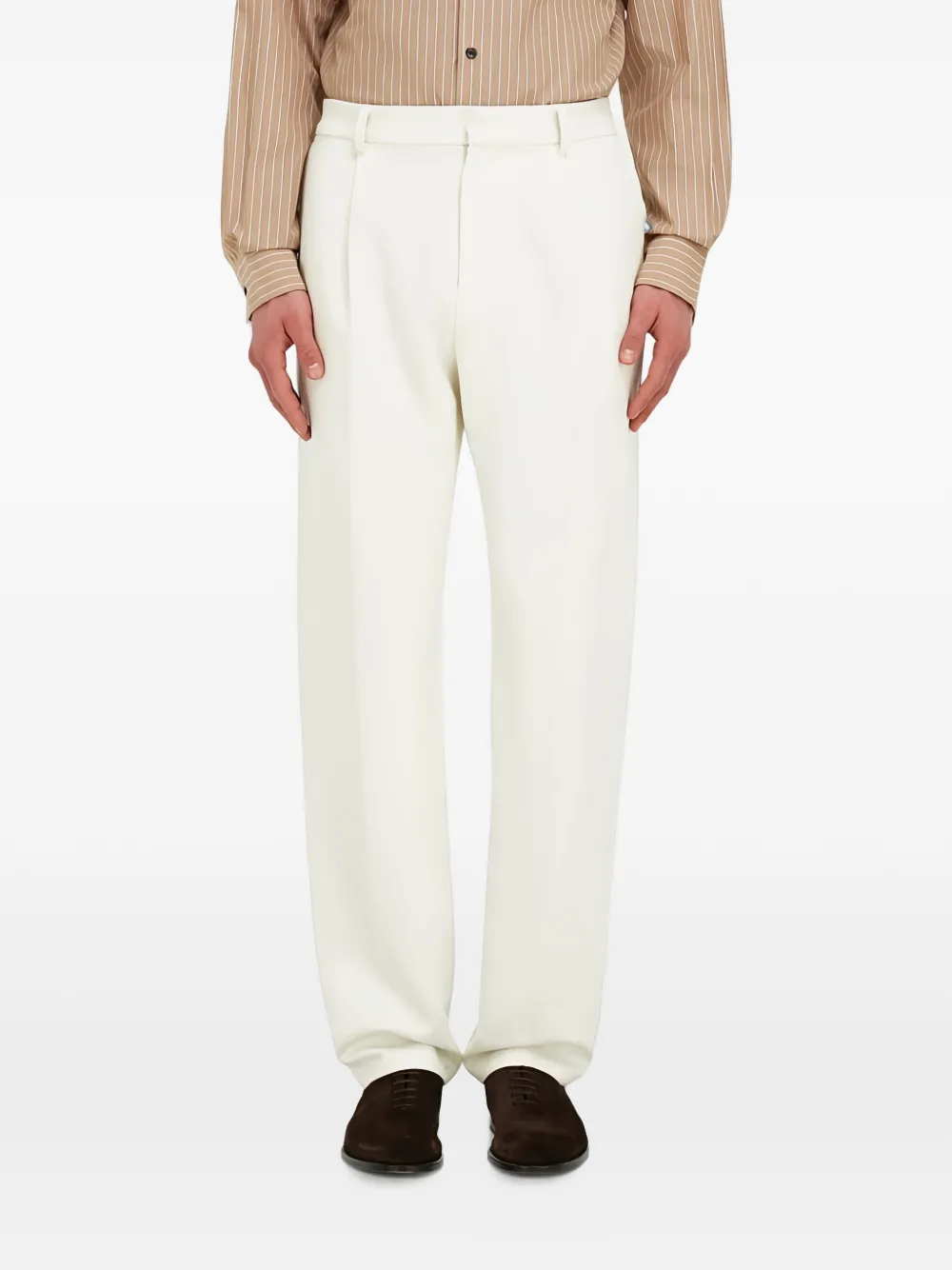Ferragamo Straight plooibroek Beige