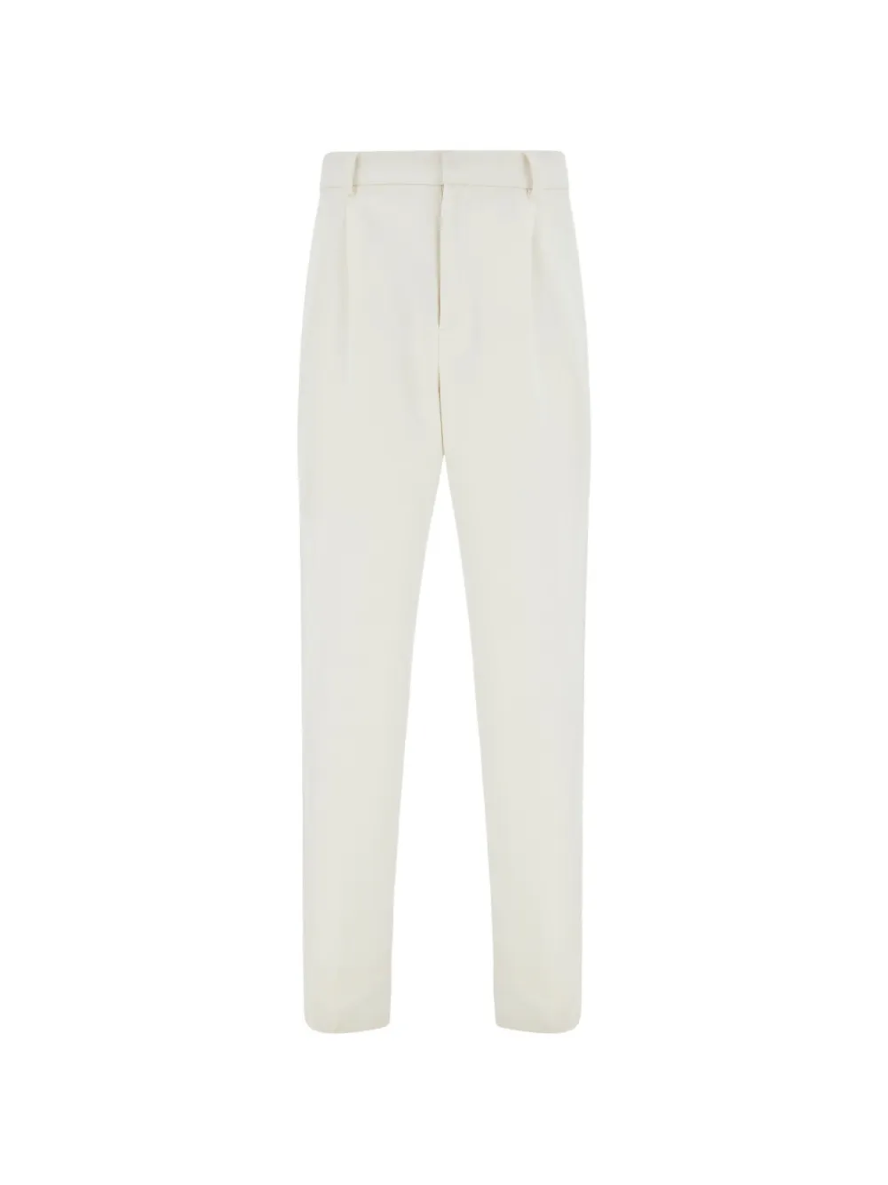 Ferragamo pantalon de costume à plis - Blanc Ferragamo pantalon de costume à plis - Blanc