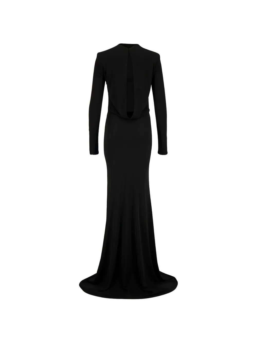 Tom Ford Open-back Crepe-jersey Maxi Dress In Black