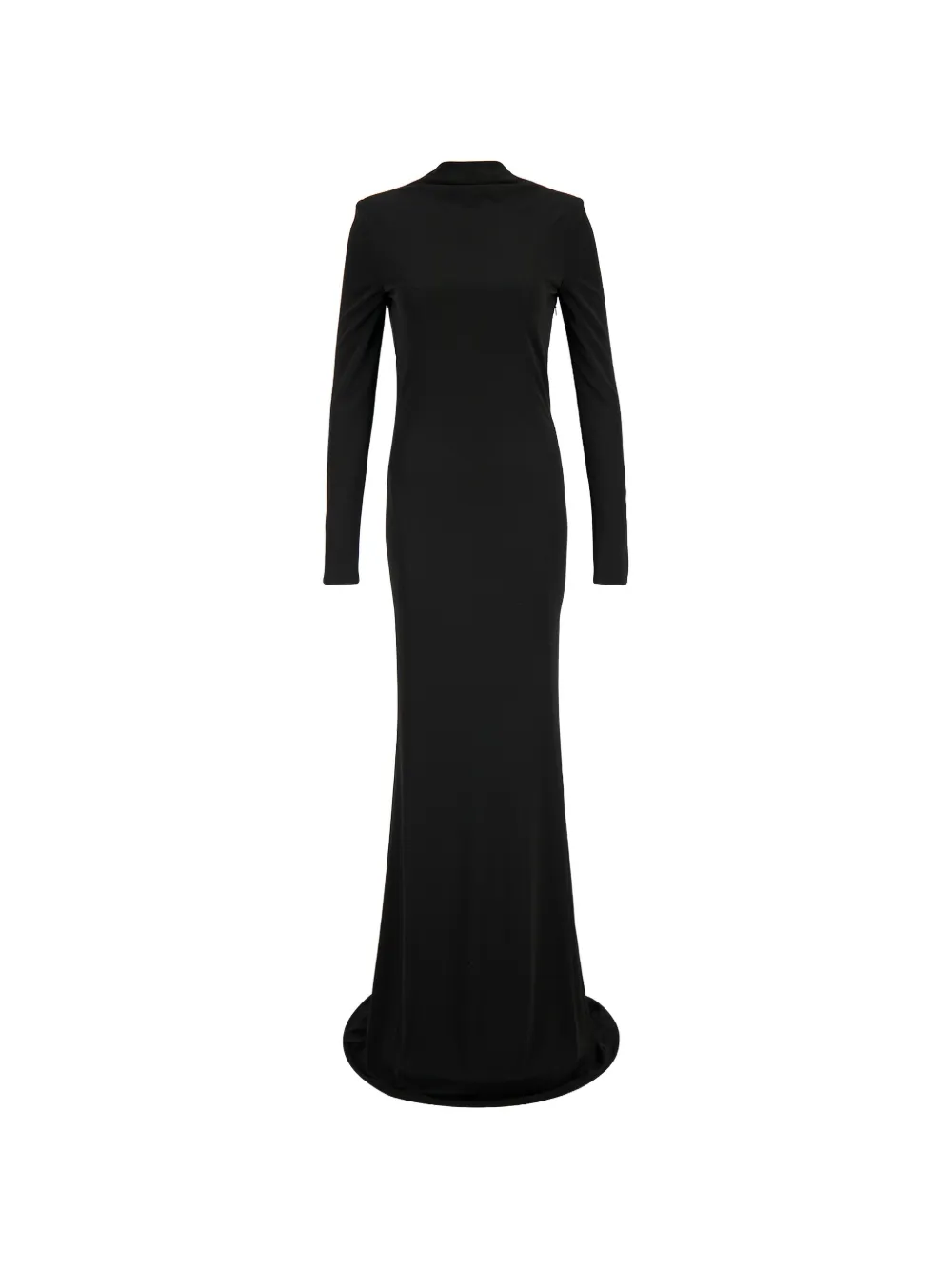 TOM FORD Crêpe jersey avondjurk met lange mouwen en uitgesneden details Zwart