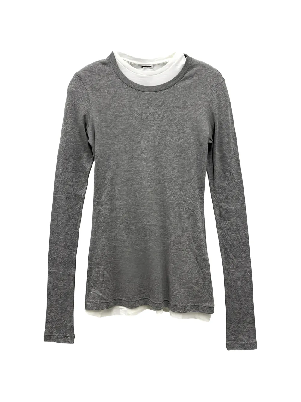 Jil Sander Langarmshirt im Layering-Look - Grau