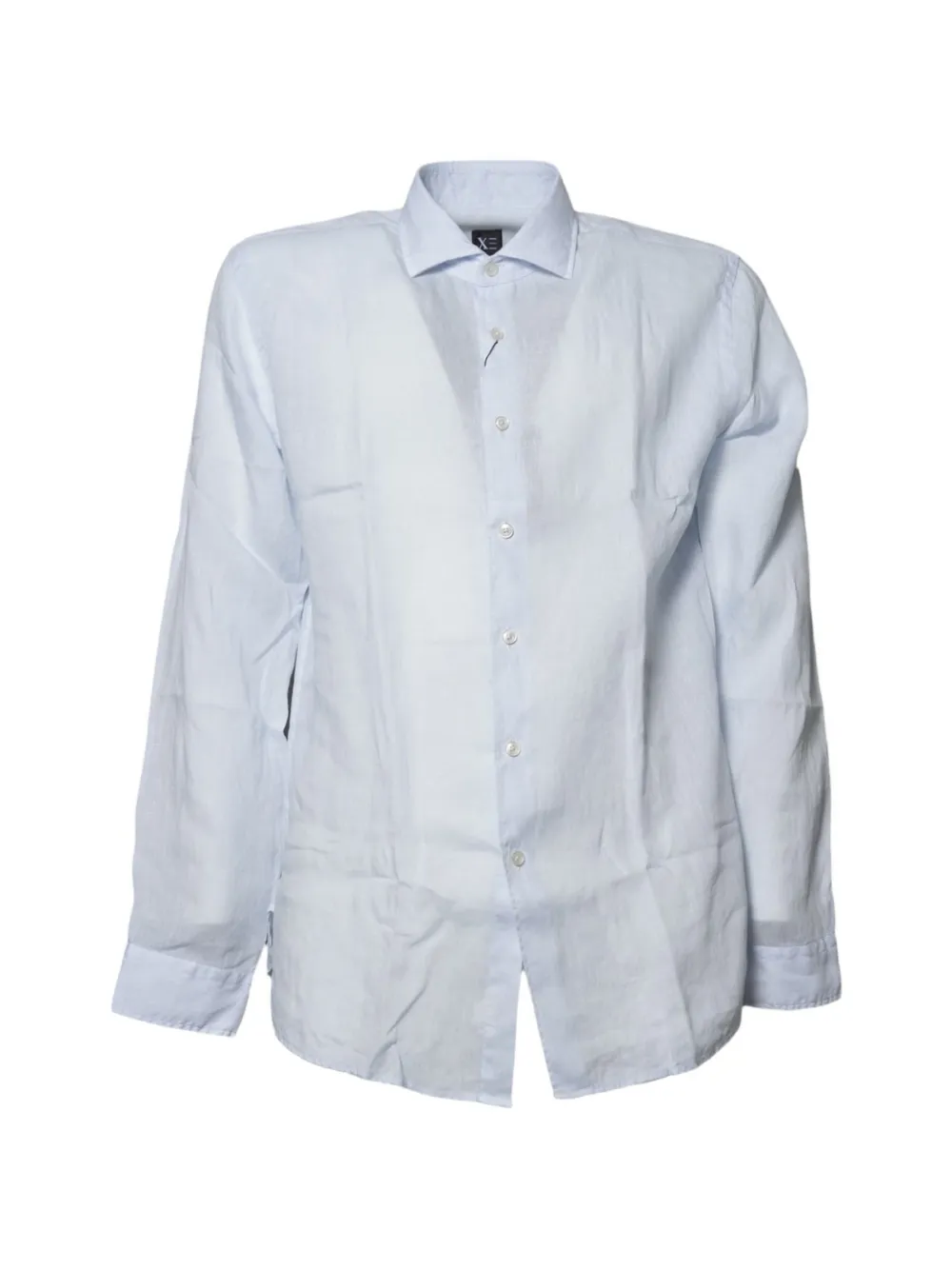 XE long-sleeve spread-collar shirt - Blu