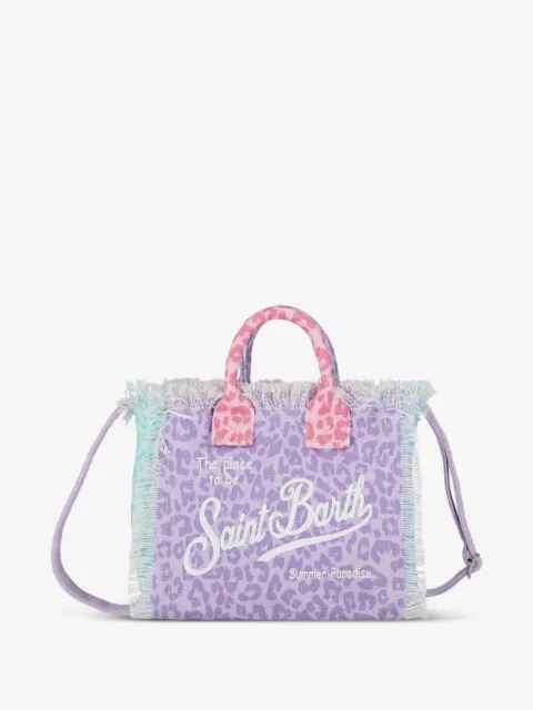 MC2 Saint Barth sac cabas frangé à imprimé léopard