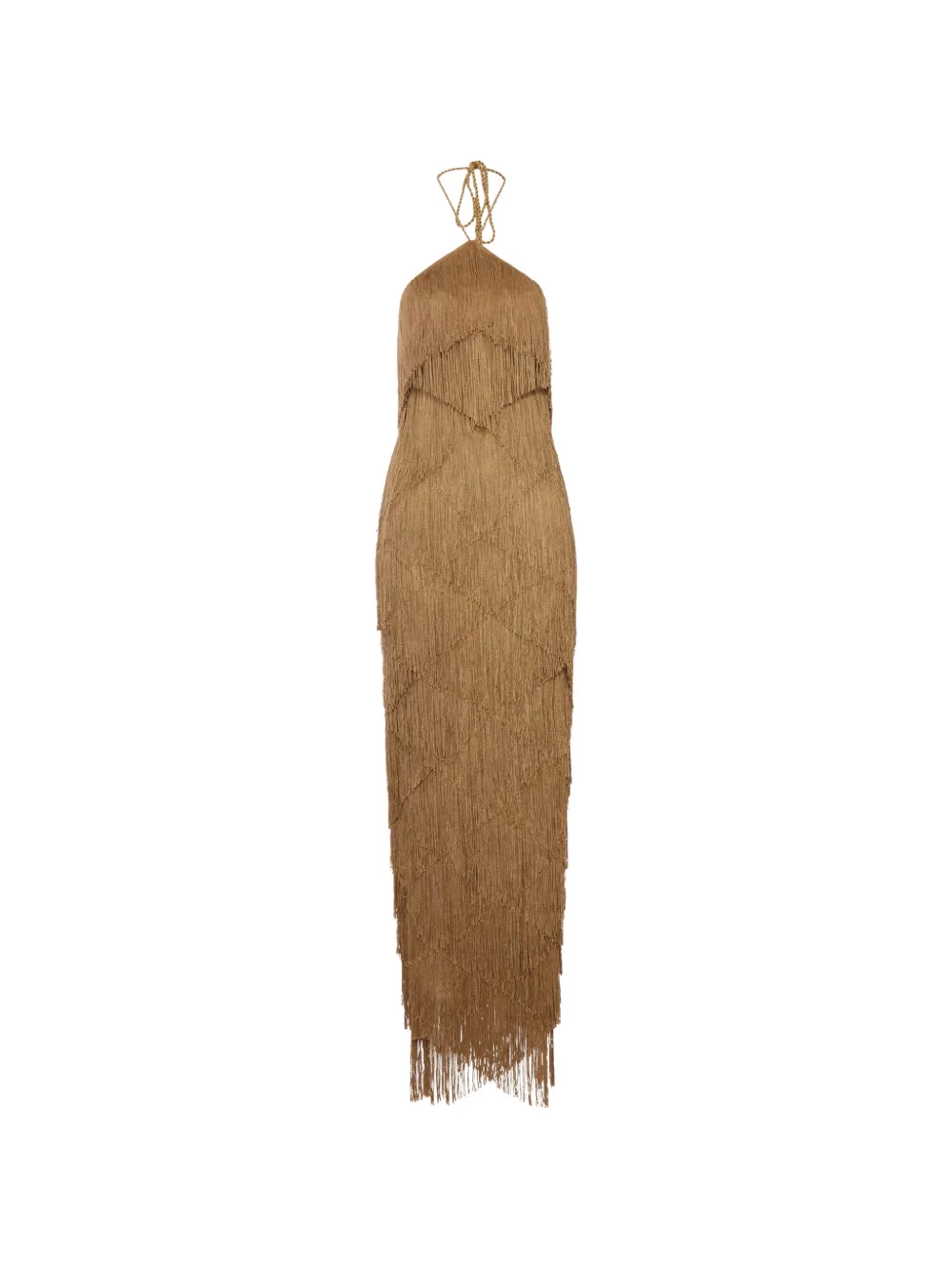 Bless Laguna fringe-trimmed maxi dress - Braun