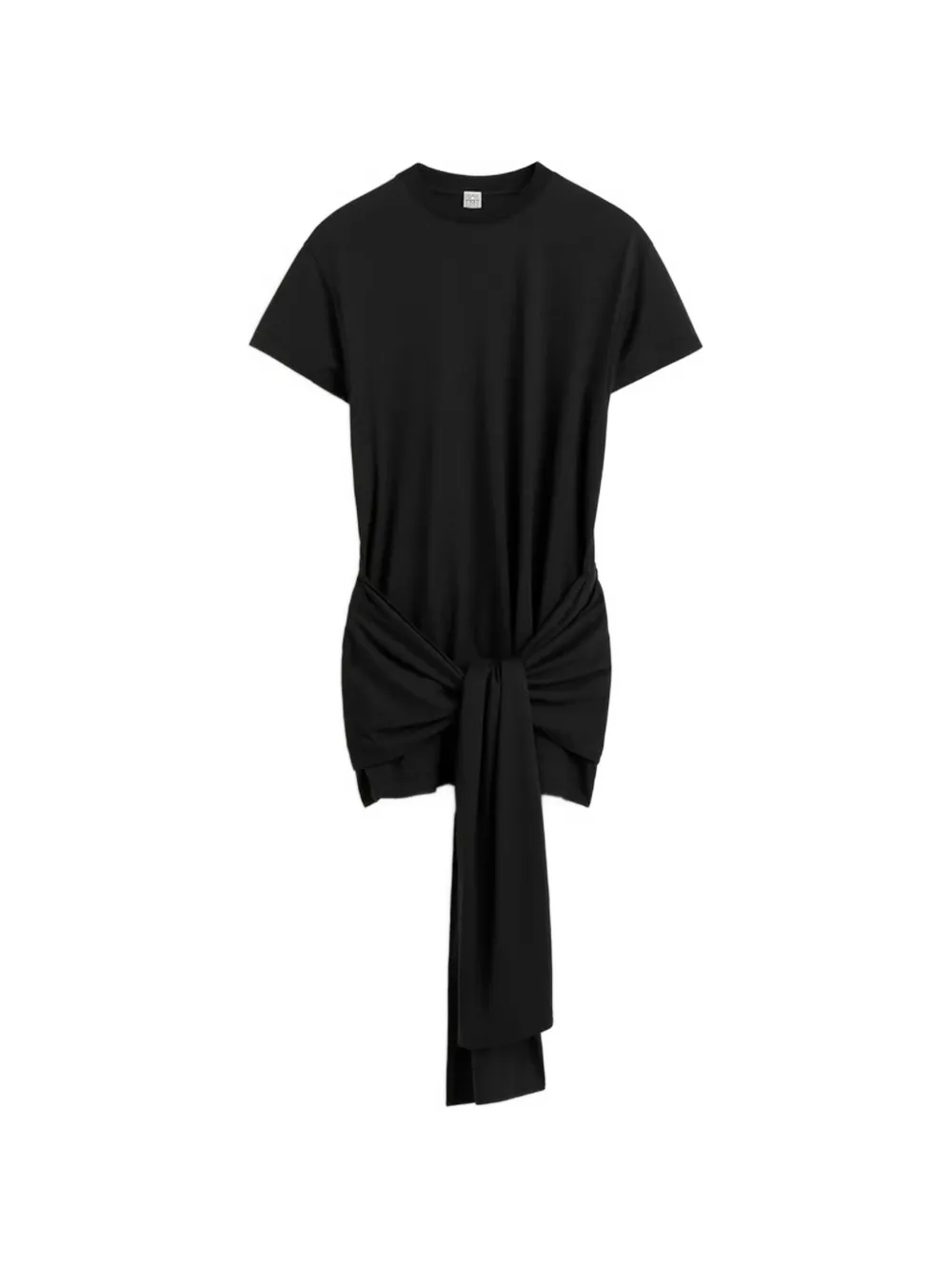 TOTEME belted draped T-shirt - Schwarz