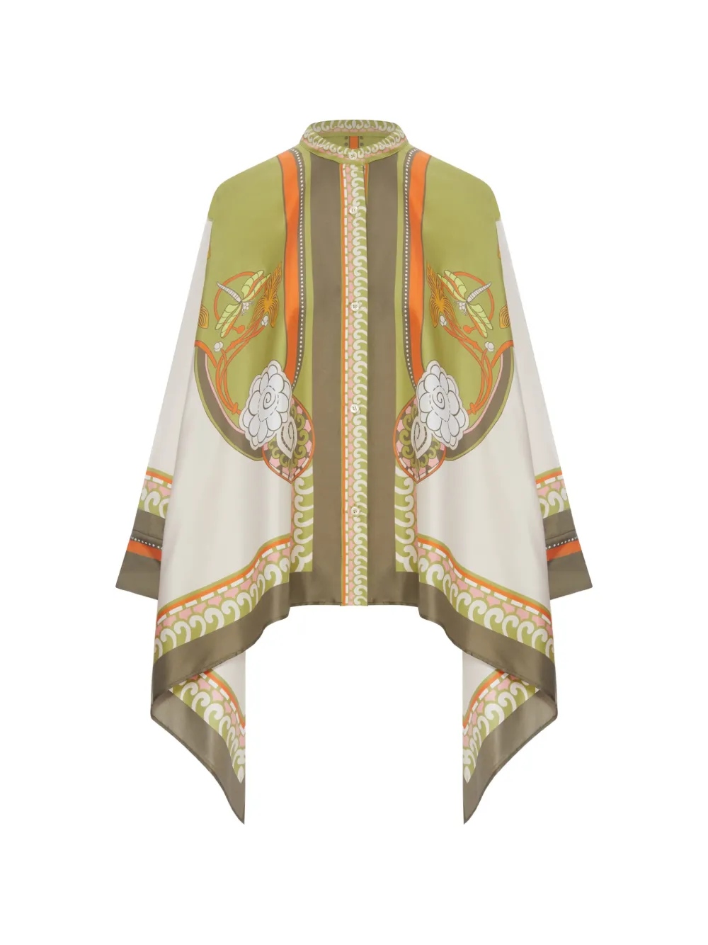 La DoubleJ Foulard printed silk shirt - Verde