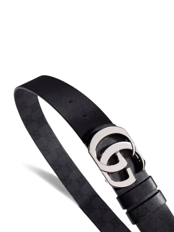 Gucci GGパターン ベルト Gucci ダブルGパターン ベルト | ブラック | FARFETCH JP