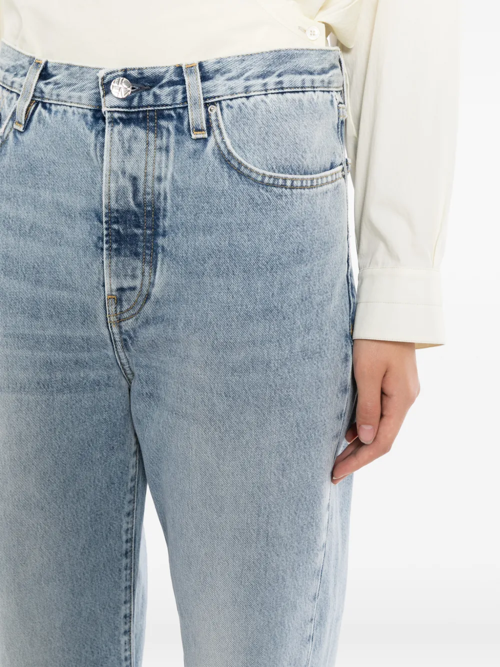 TOTEME Denim jeans met gedraaide naad Blauw