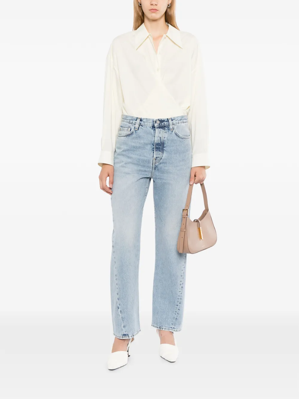 TOTEME Denim jeans met gedraaide naad Blauw