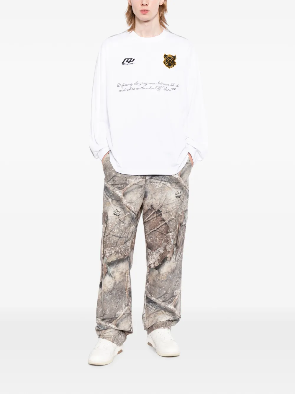 Off-White T-shirt met logoprint Wit