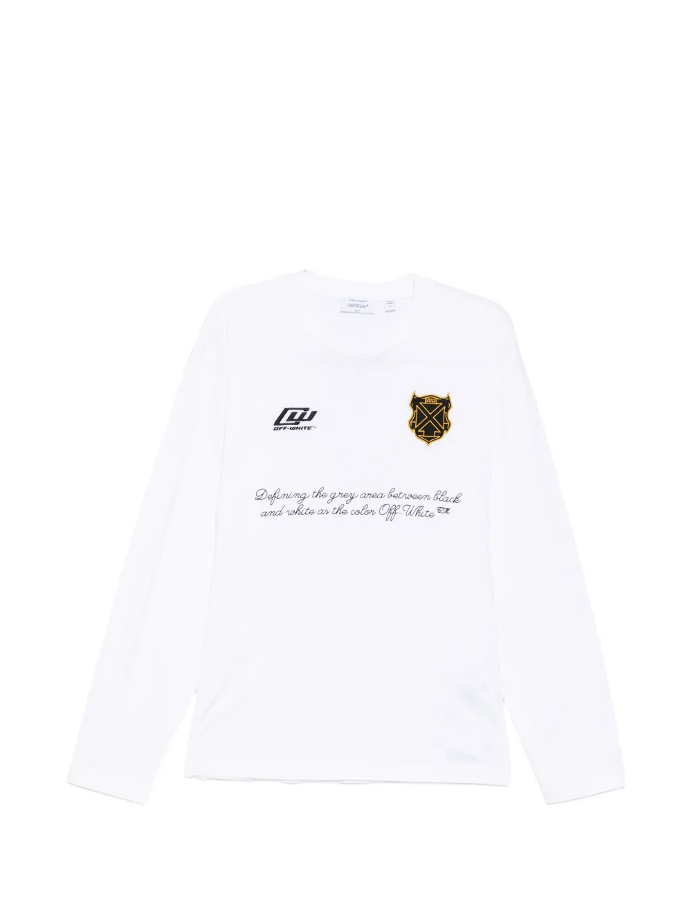 Off-White logo-print long-sleeve T-shirt - Bianco