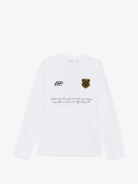 Off-White playera manga larga con logo estampado