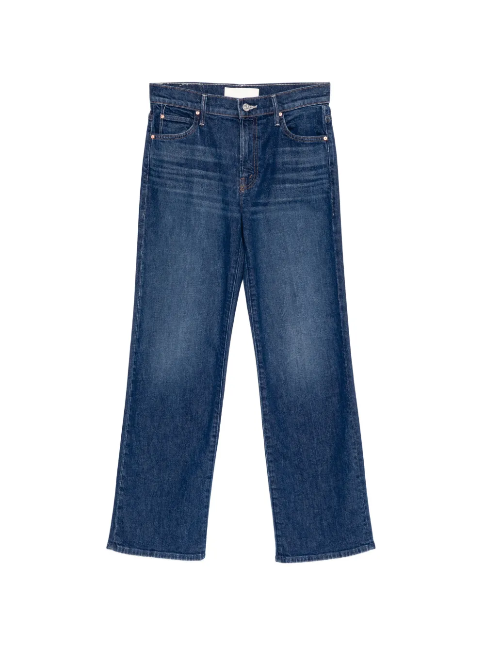MOTHER faded-effect whiskered jeans - Blu