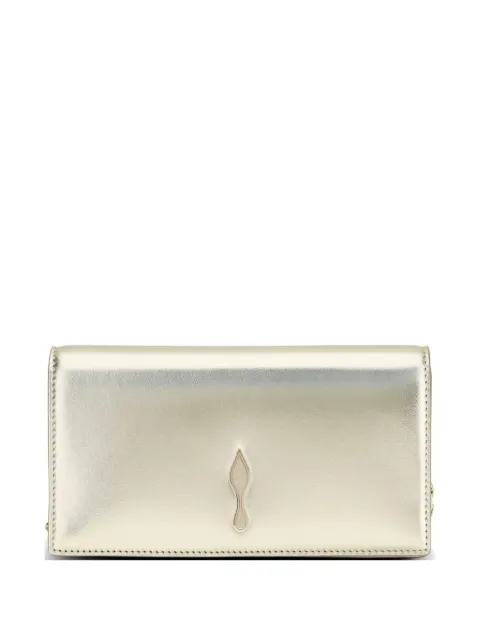 Christian Louboutin Bettina laminated-leather clutch bag
