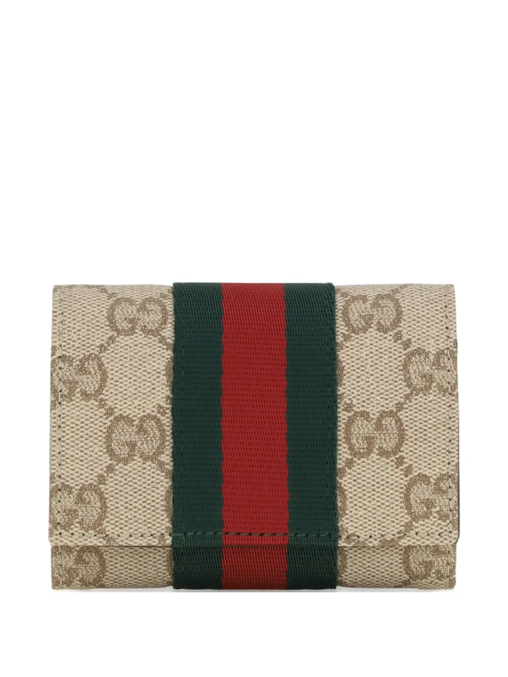 Gucci Web-detail bi-fold card holder - Nude
