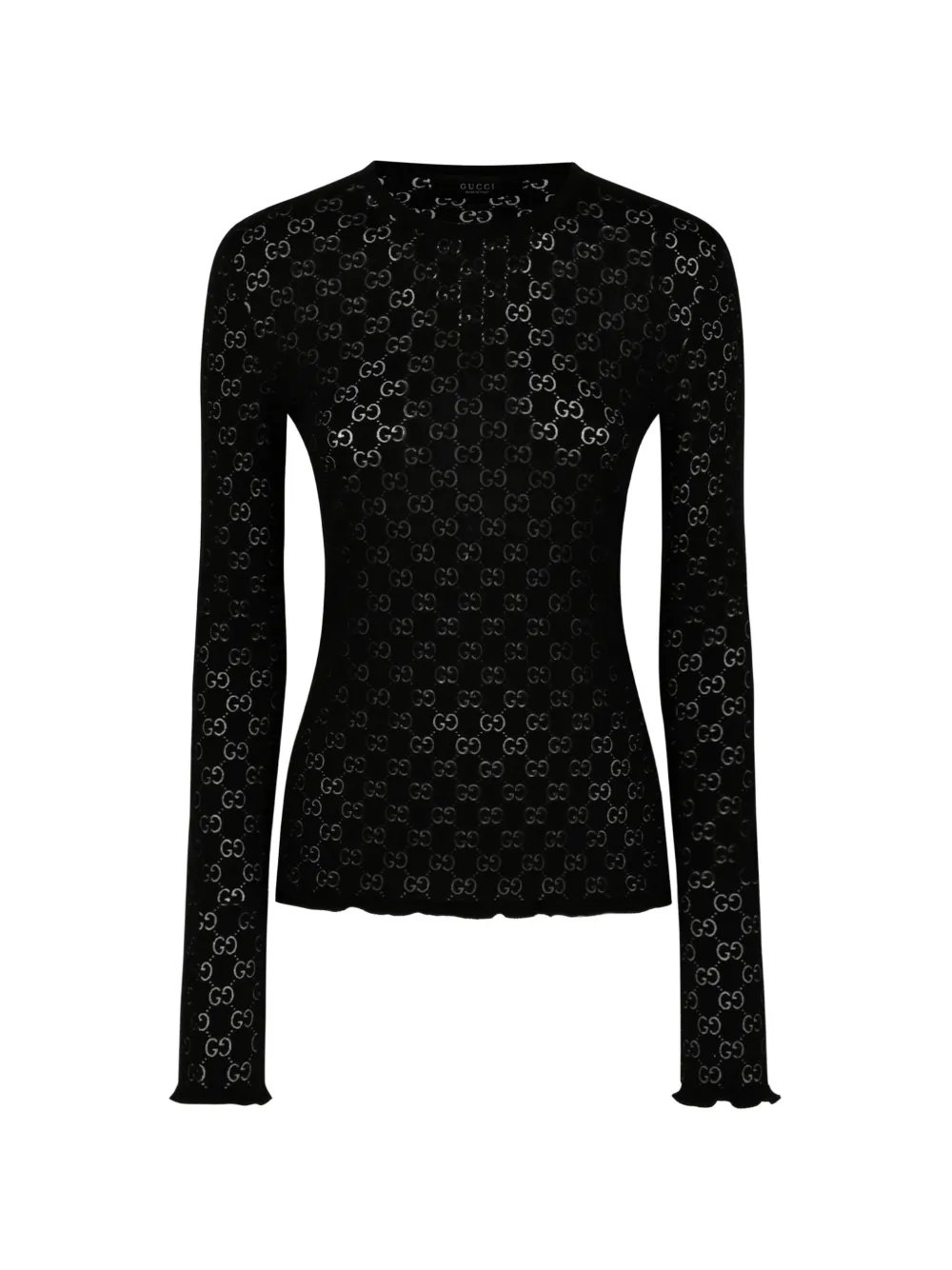 Gucci haut à motif monogrammé - Noir