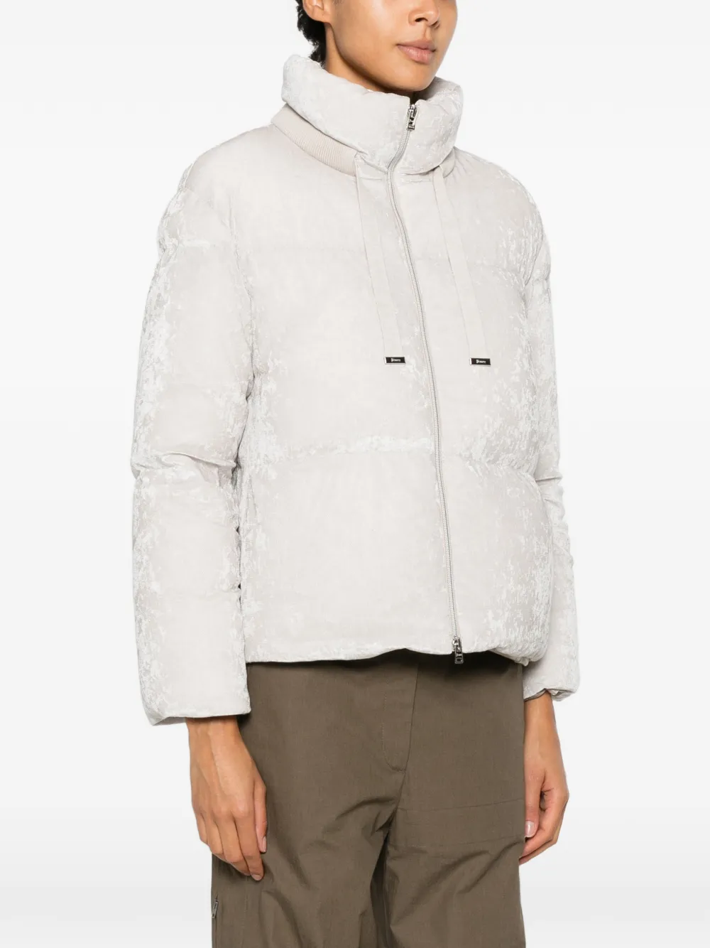 Herno Gewatteerd fluwelen jack Beige