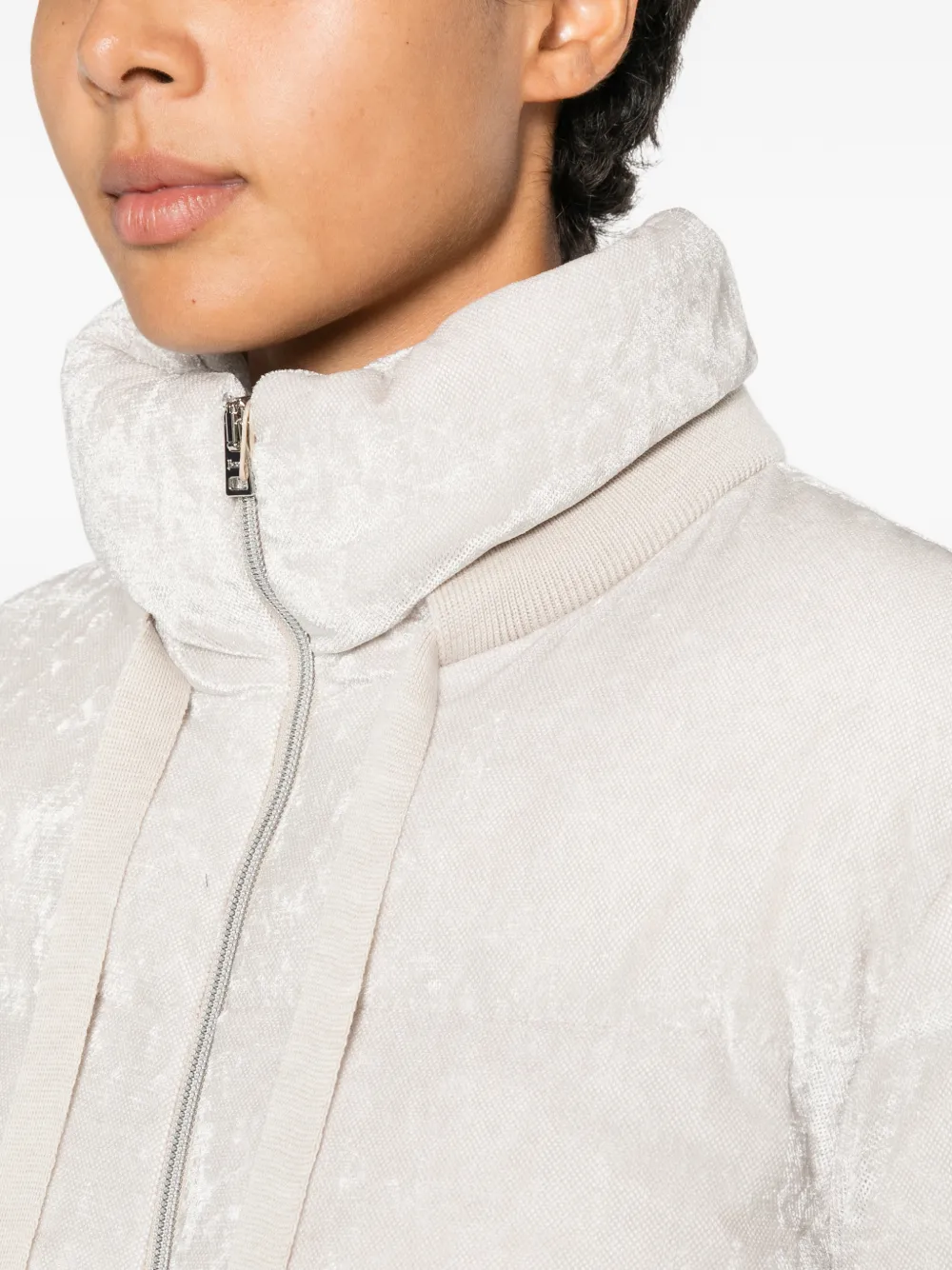 Herno Gewatteerd fluwelen jack Beige