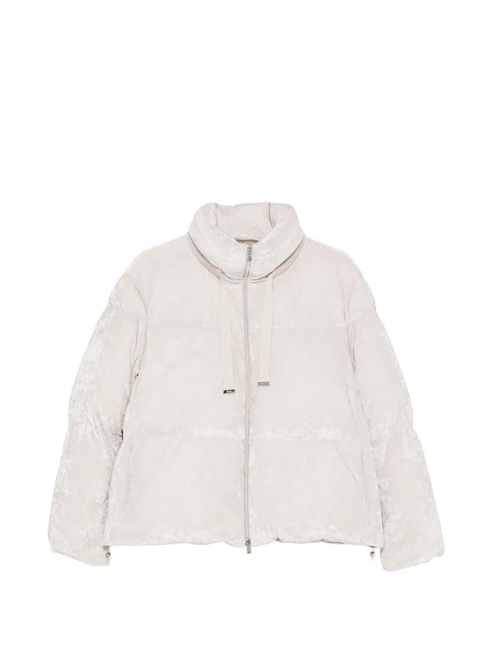 Herno quilted crushed-velvet jacket - Toni neutri