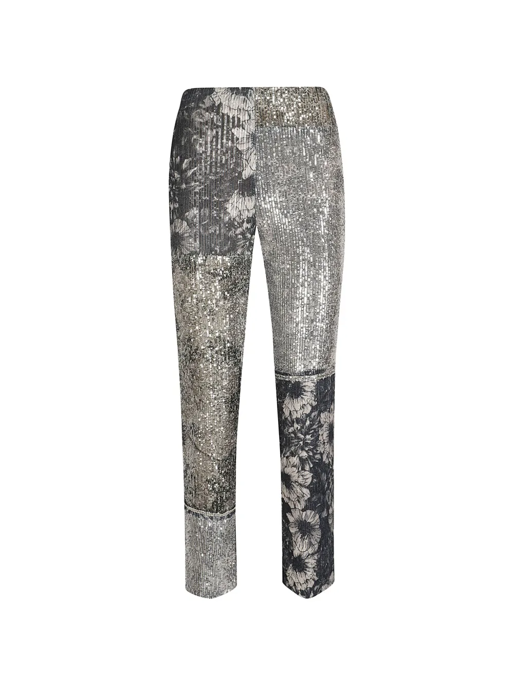Maison Margiela sequin-embellished patchwork trousers - Silber