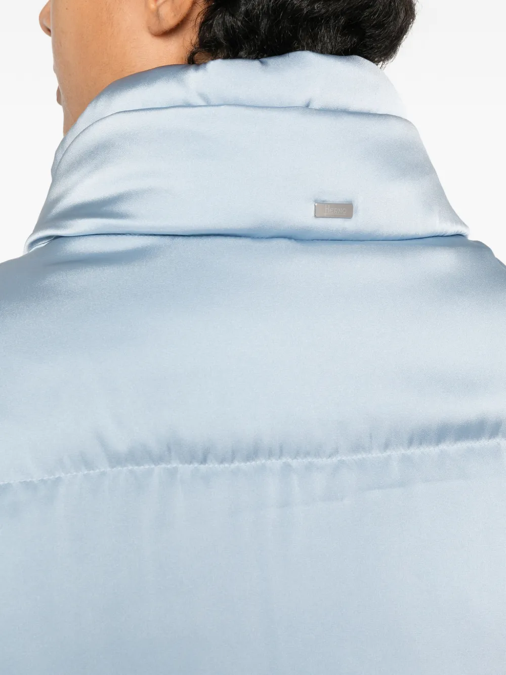 Herno Gewatteerd jack met hoge hals en rits Blauw