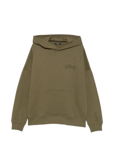 Balmain logo-print cotton hoodie