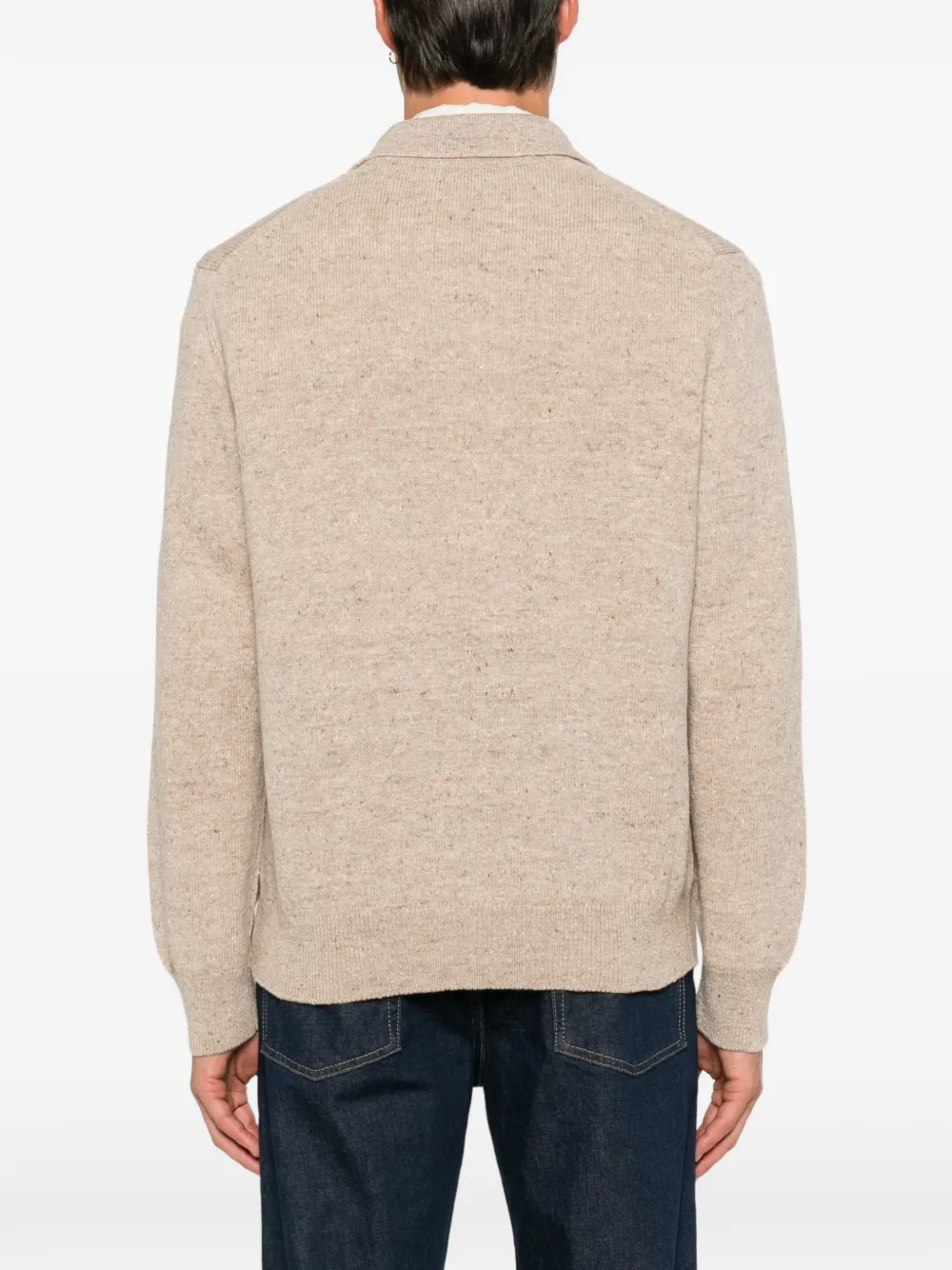 Eleventy Poloshirt met polokraag en knopenbies Beige