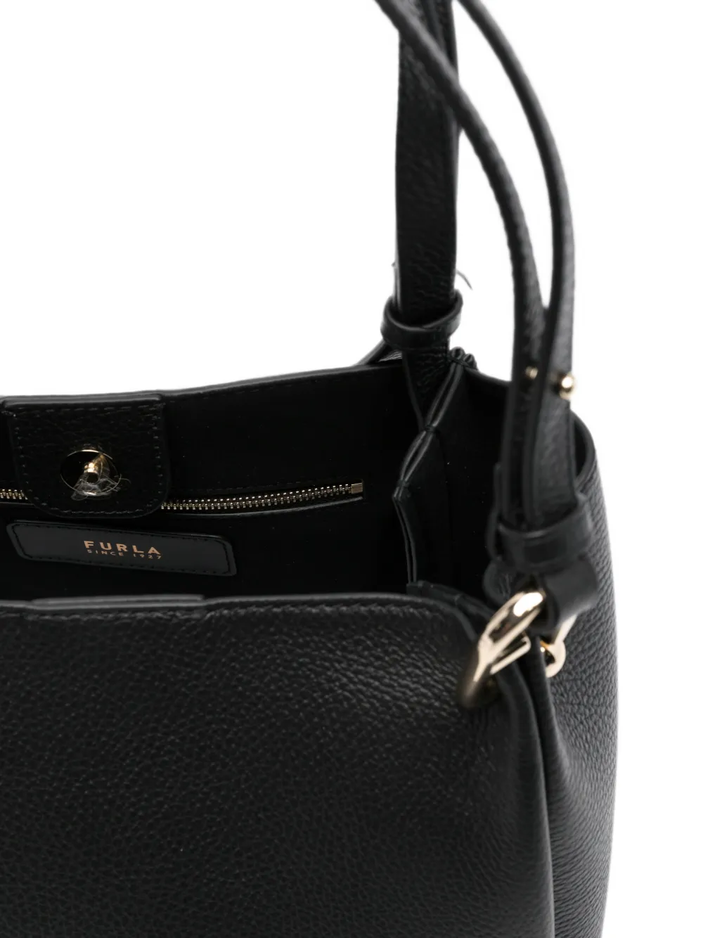 Furla Leren schoudertas Zwart